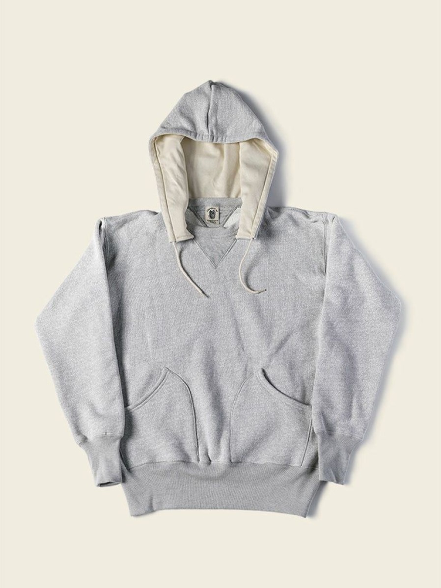 Tops * | Bronson 1930S 20 Oz Terry Cloth Hooded Sweatshirt Tops Grey