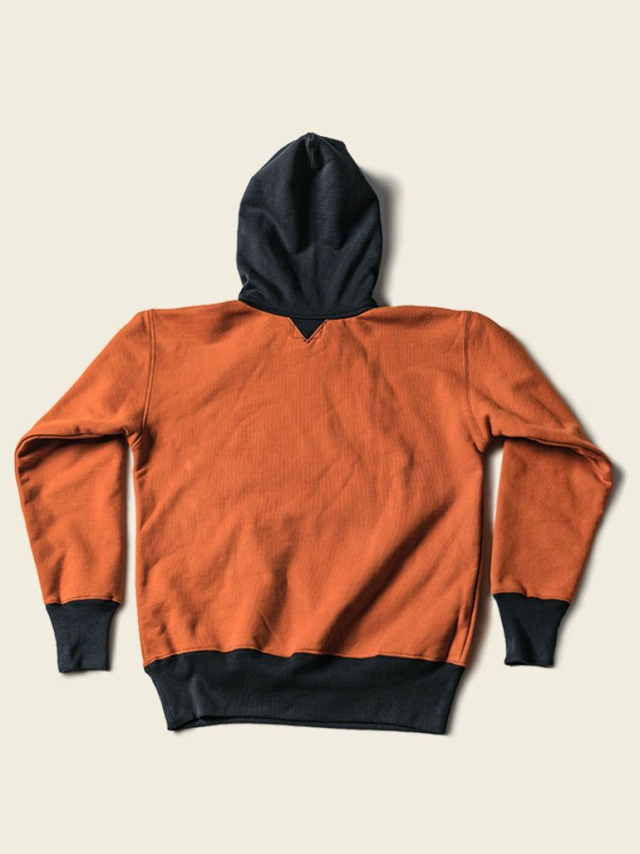 Tops * | Bronson Tops 23 Oz Two-Tone Attached Hood Parka Orange/Black