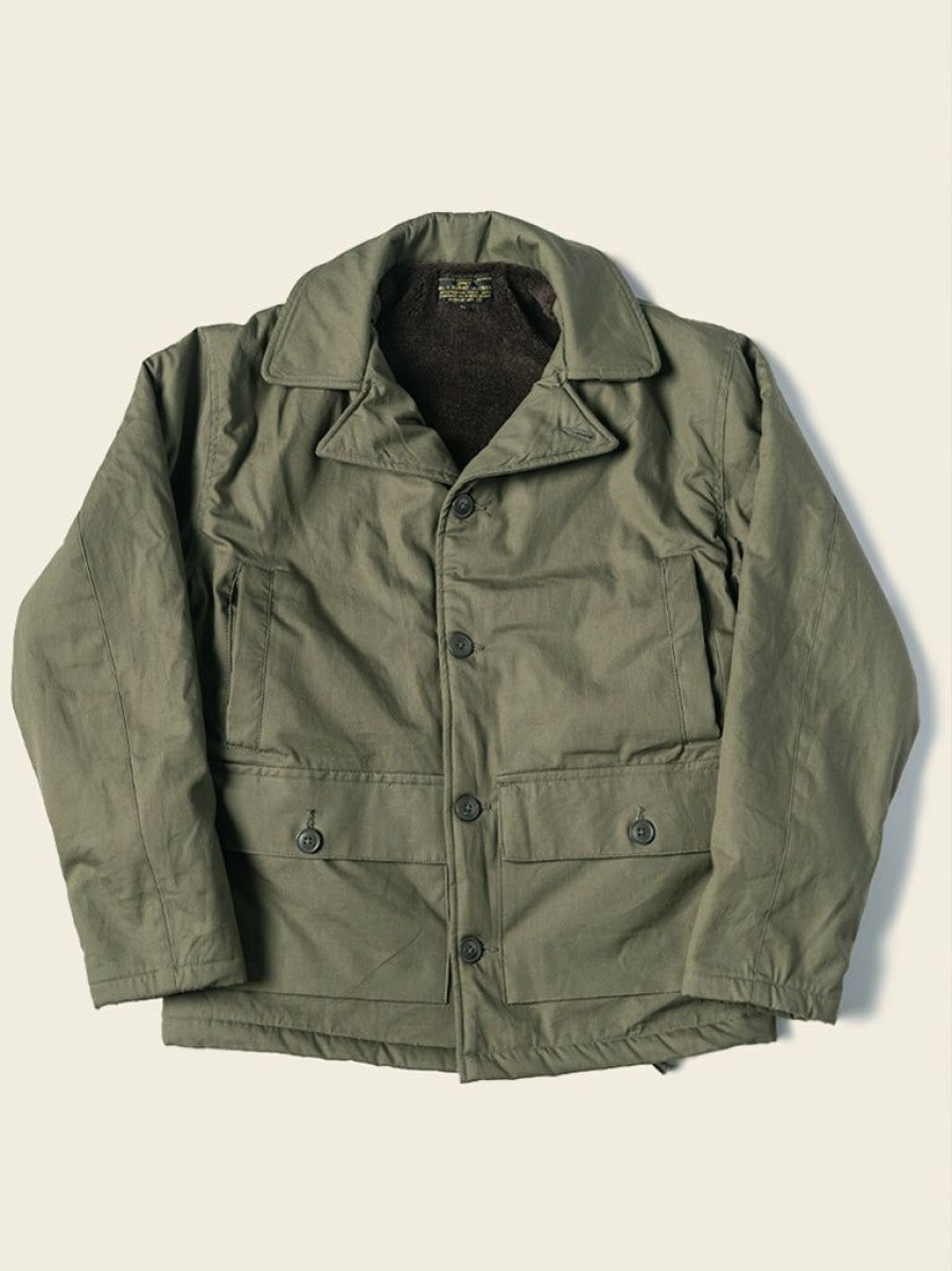 Outerwear * | Bronson Us Navy Al-1 Flight Jacket Olive