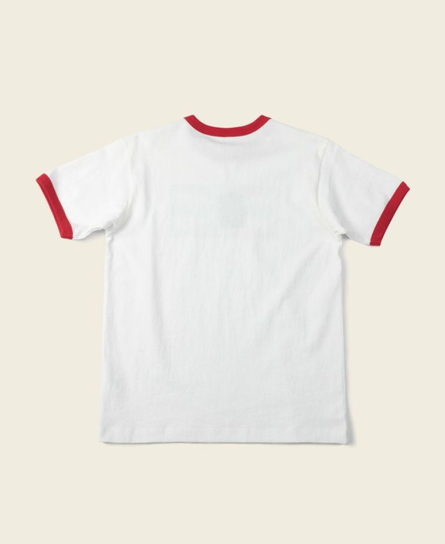 Tops * | Non Stock Back In Stock 1960S Hot Rod Style T-Shirt Champion Logo White/Red