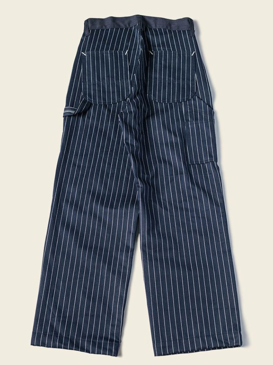 Bottoms * | Bronson New Arrivals Lot 952 Hbt Striped Mechanic Pants Navy