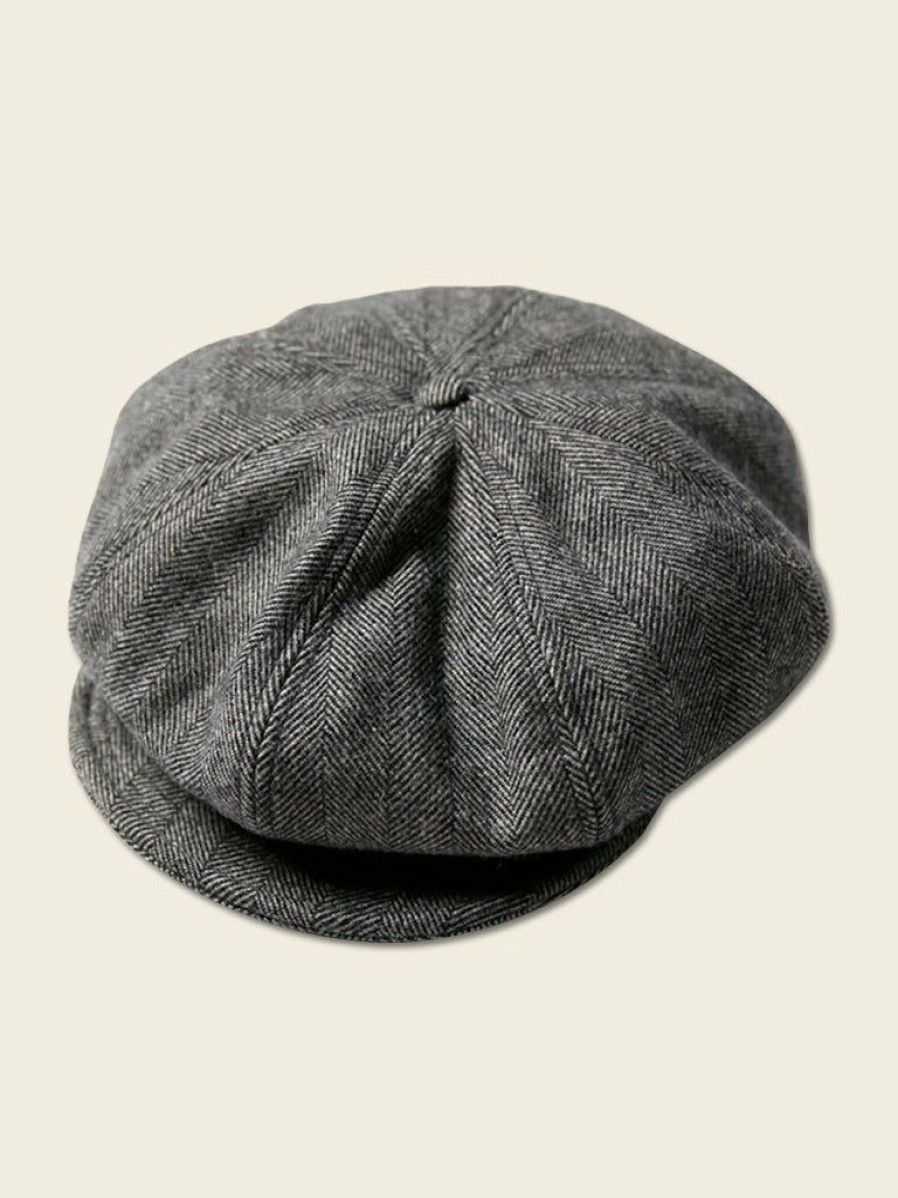 Accessories * | Bronson Accessories Retro Octagonal News Boy Cap