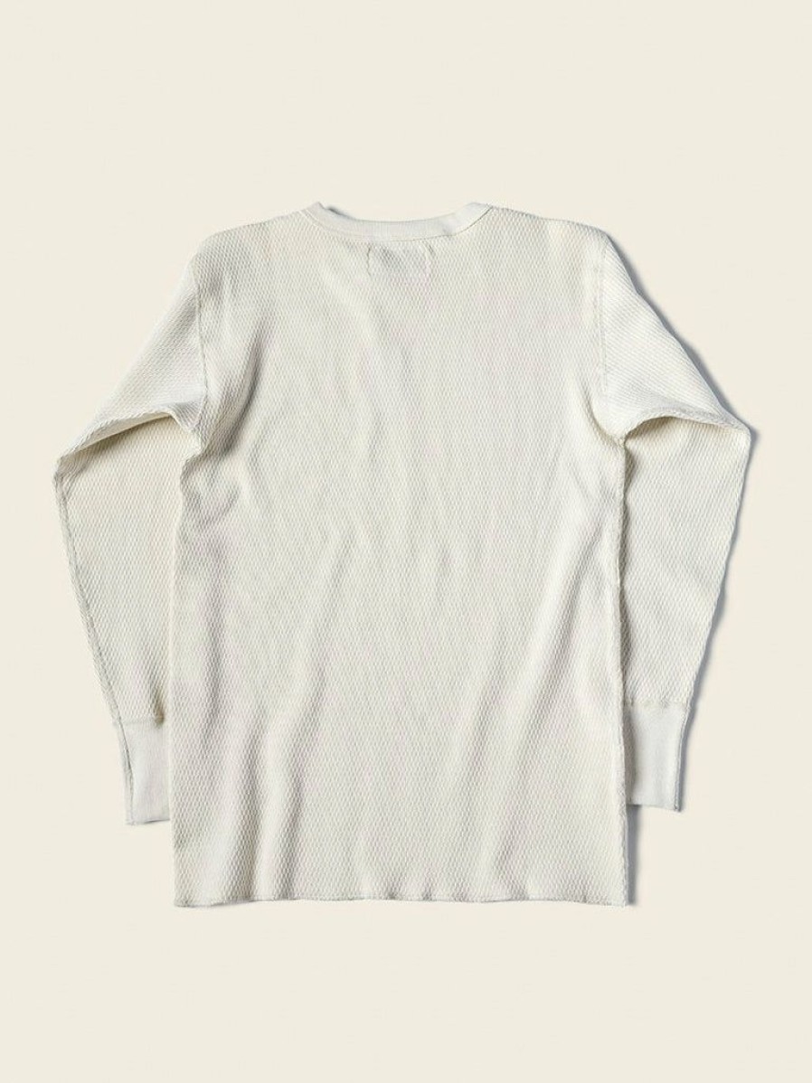 Tops * | Bronson Tops Us Naval Raschel Knitting Waffle Undershirt Apricot