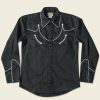 Tops * | Bronson Old Time Western Shirt Black