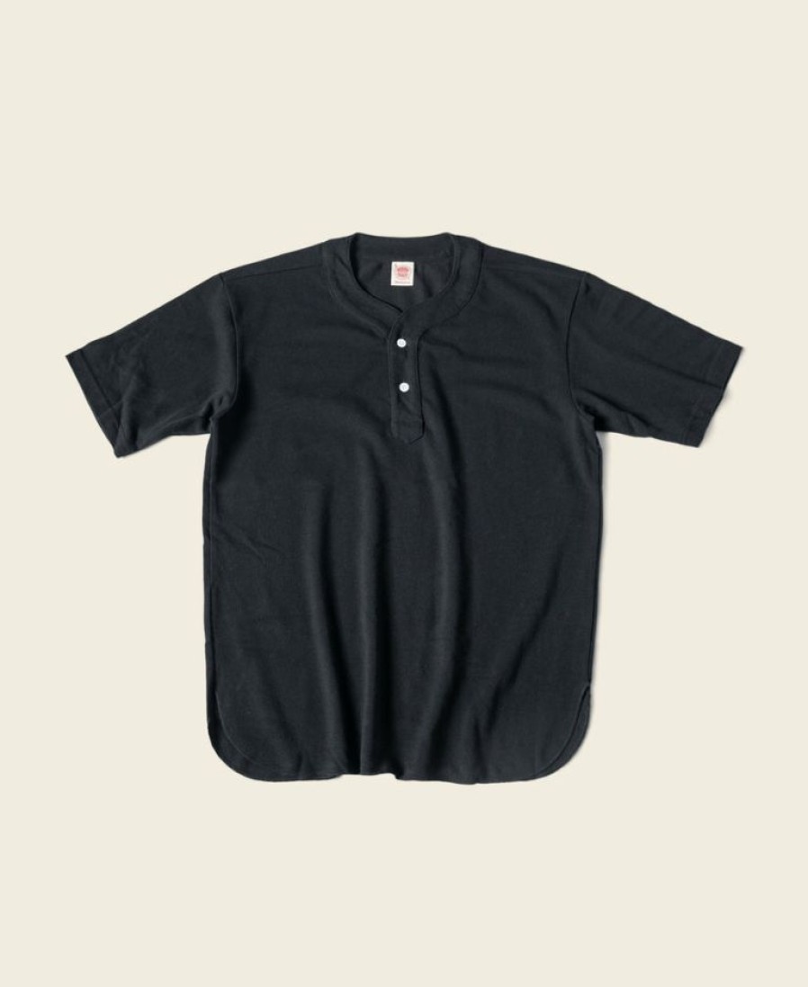 Tops * | Non Stock 9.8 Oz Cotton Pique Baseball T-Shirt Black