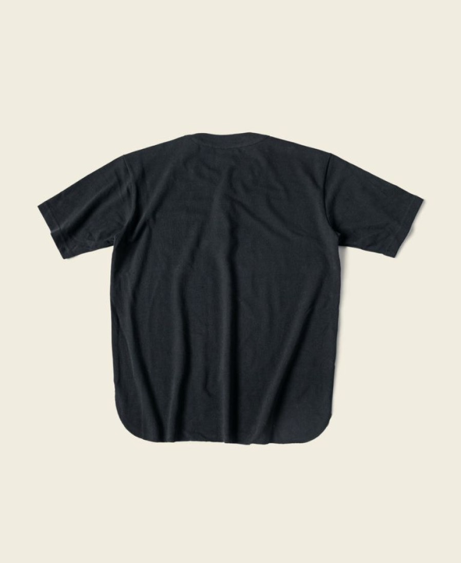 Tops * | Non Stock 9.8 Oz Cotton Pique Baseball T-Shirt Black