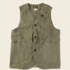 Outerwear * | Bronson 1930S Heavyweight Canvas Game Pocket Hunting Vest Olive