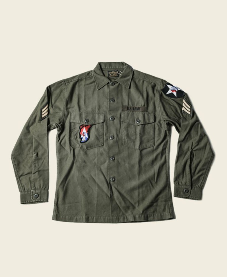 Tops * | Non Stock Vietnam War Us Army Og107 Fatigue Utility Shirt Im Jin Scouts Tops Olive