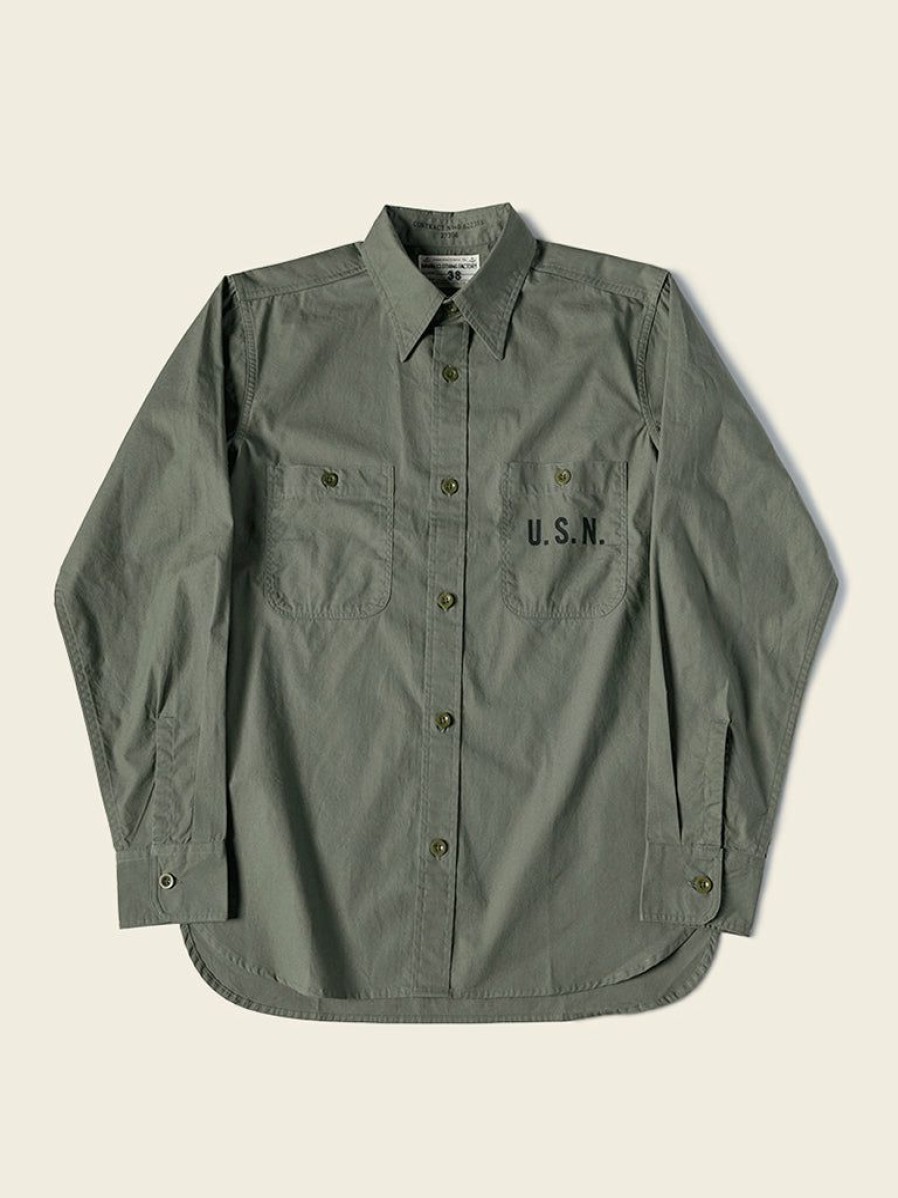 Tops * | Bronson U.S.N. N-3 Utility Shirt New Arrivals Olive