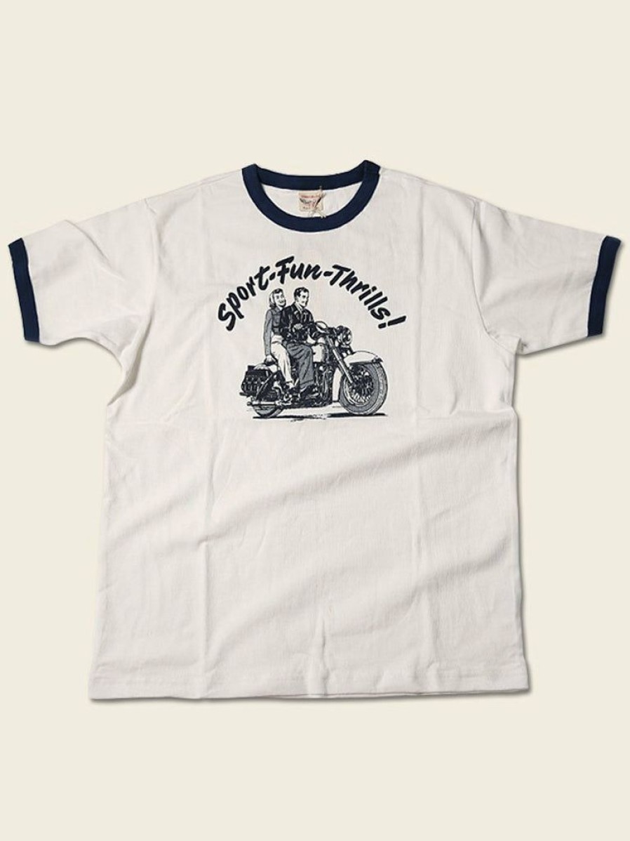 Tops * | Non Stock Retro Rider Motorcycle T-Shirt Sport Fun Thrills