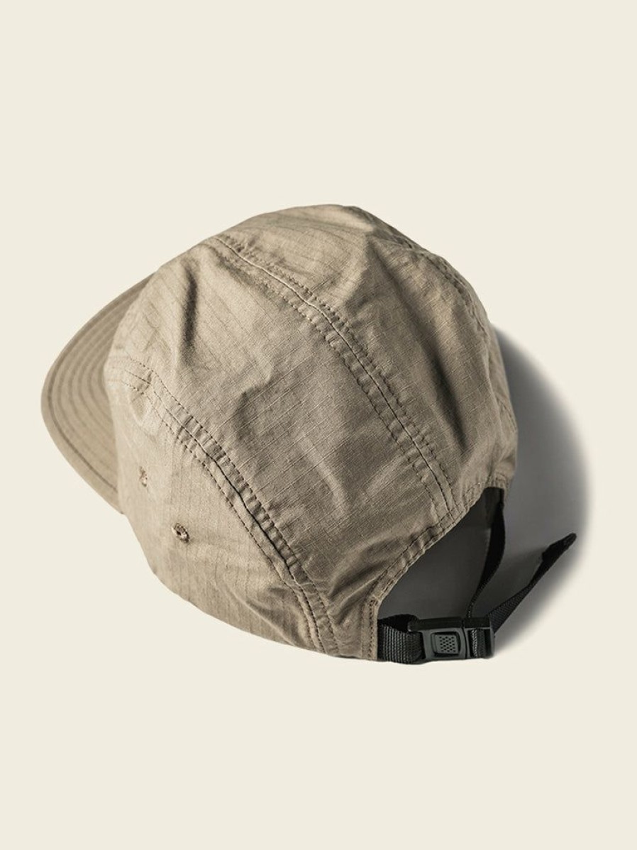 Accessories * | Non Stock 7.5 Oz Ripstop Cotton 5 Panel Cap Khaki