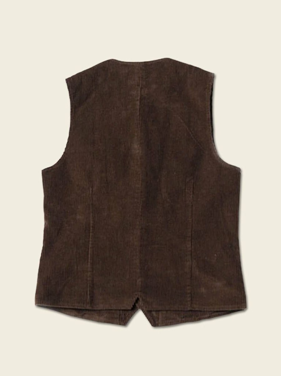 Outerwear * | Bronson Outerwear 1910S Retro Corduroy Vest Brown