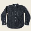 Tops * | Bronson Lot 861 Wabash Wave Point Work Shirt Dark Blue