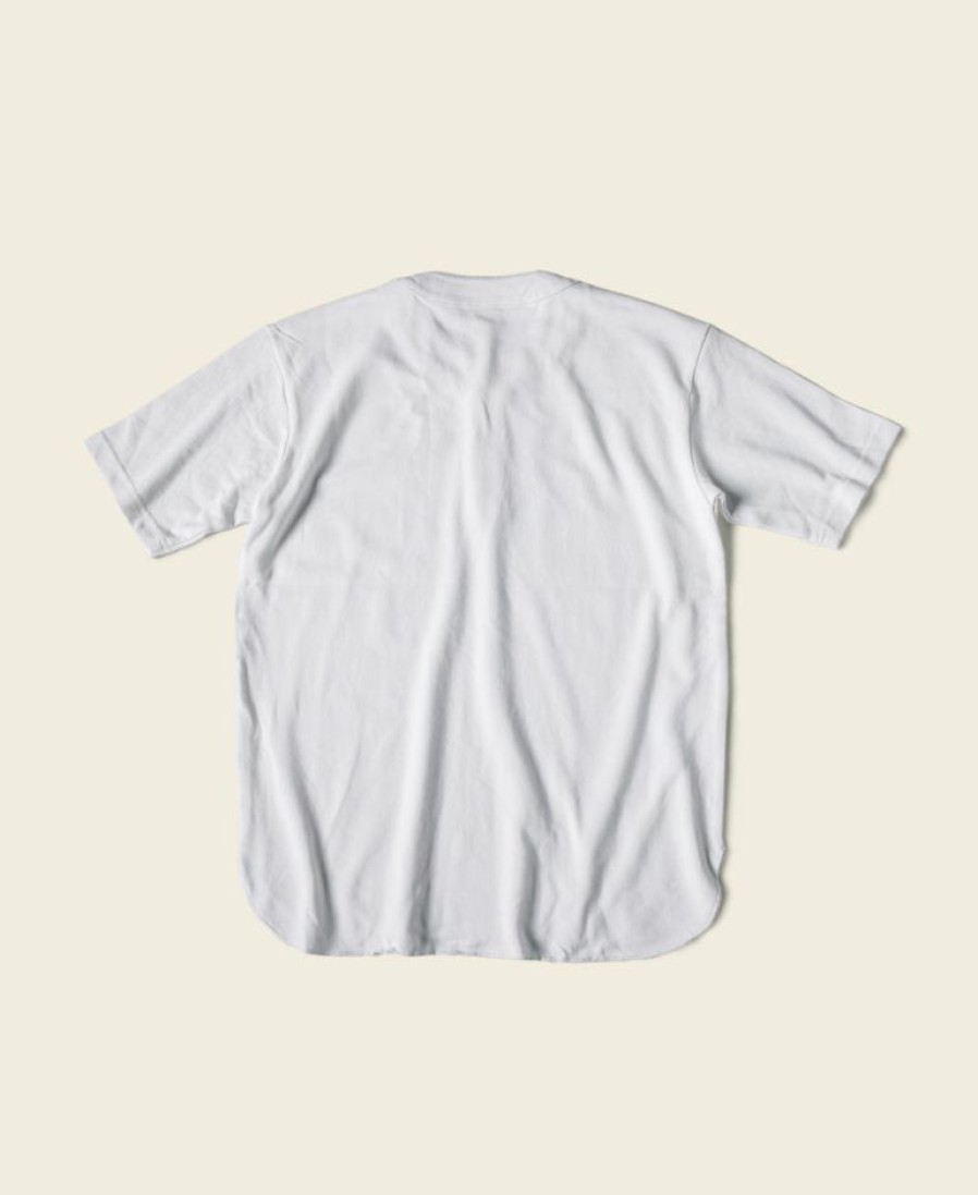 Tops * | Non Stock 9.8 Oz Cotton Pique Baseball T-Shirt White