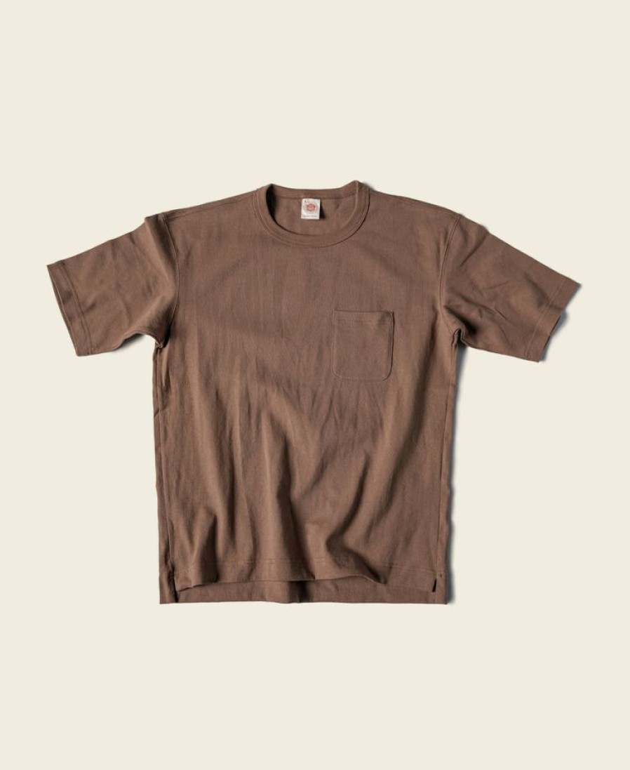 Tops * | Non Stock New Arrivals 9.8 Oz Cotton Classic Pocket T-Shirt Light Brown