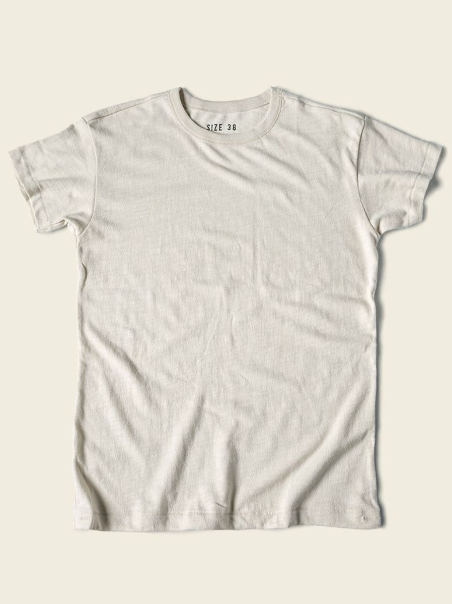 Tops * | Bronson 1940S Usn Crew Slub Cotton T-Shirt New Arrivals Light Apricot