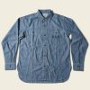 Tops * | Bronson U.S.N. 8 Oz Chambray Shirt Blue