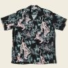 Tops * | Non Stock Ukiyo-E Tiger & Bamboo Pattern Aloha Shirt Black