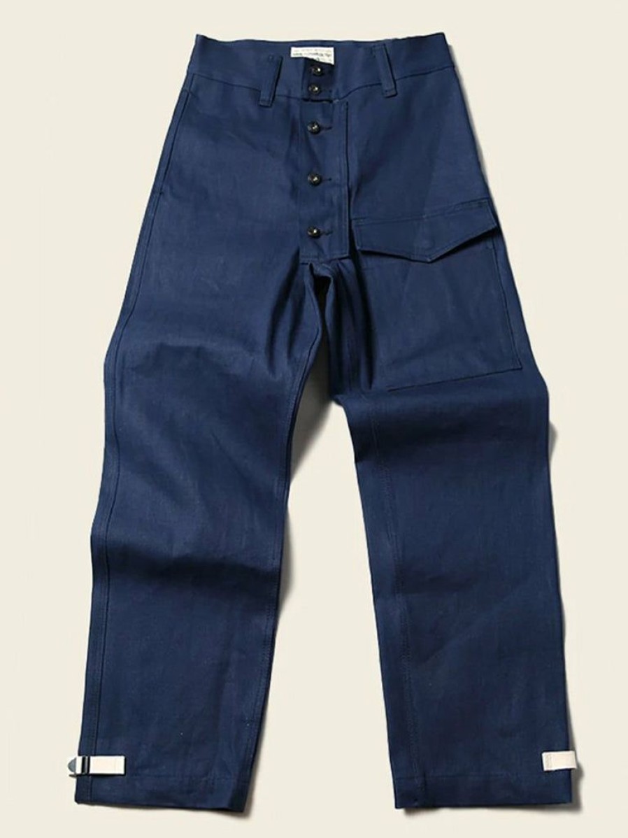 Bottoms * | Bronson Us Navy Modified 13.5 Oz Deck Pants Bottoms Indigo