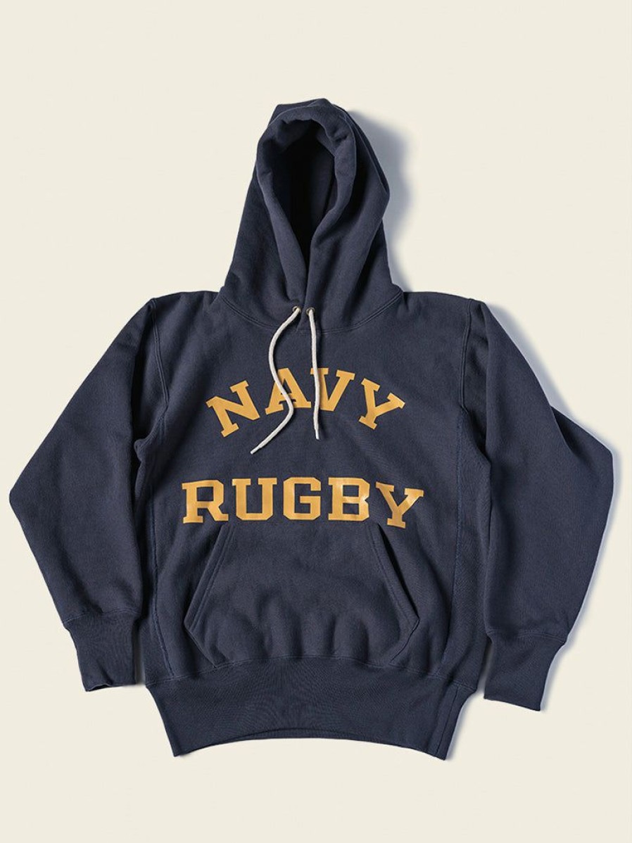 Tops * | Bronson Us Naval Academy Rugby Hoodie Navy