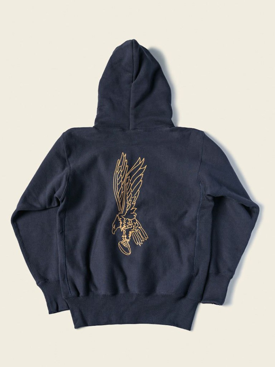 Tops * | Bronson Us Naval Academy Rugby Hoodie Navy