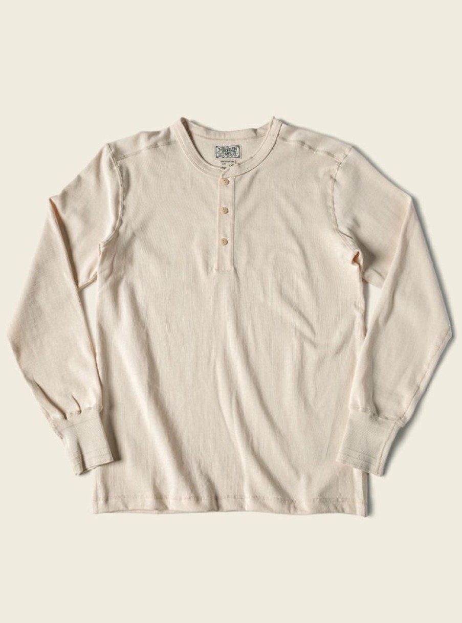 Tops * | Bronson Vintage Long Sleeve Henley T-Shirt New Arrivals Apricot