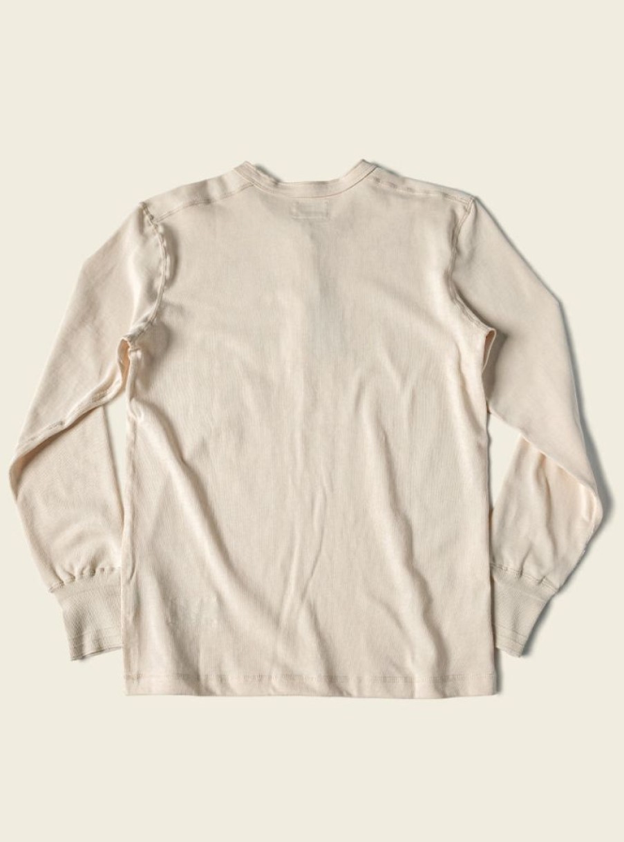 Tops * | Bronson Vintage Long Sleeve Henley T-Shirt New Arrivals Apricot