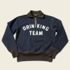 Tops * | Bronson 1920S Drinking Team Motorcycle Racing Sweatshirt Navy