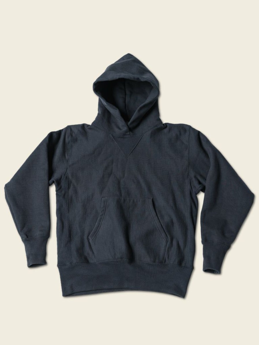 Tops * | Bronson Tops 21 Oz Military Academy Reverse Weave Hoodie Black