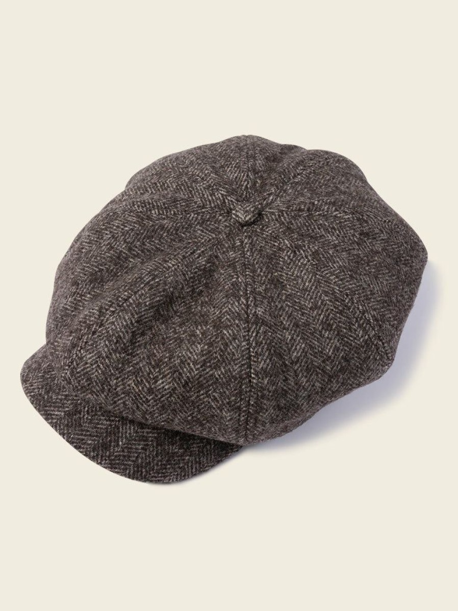 Accessories * | Non Stock Old Time Herringbone Wool News Boy Cap Accessories Brown