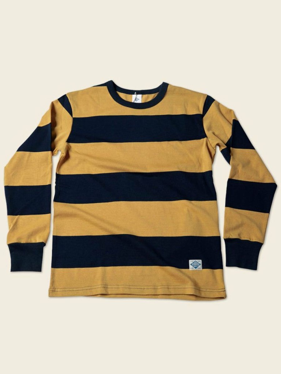 Tops * | Non Stock Tops 10 Oz Striped Long Sleeve Crewneck T-Shirt