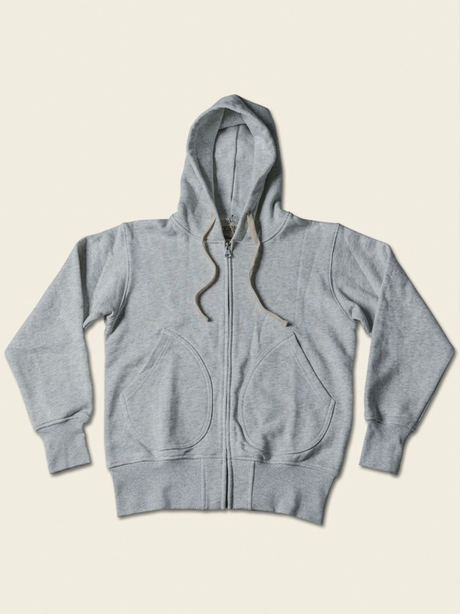 Tops * | Non Stock 17.5 Oz Terry Cloth Zip-Up Hoodie Tops Light Gray