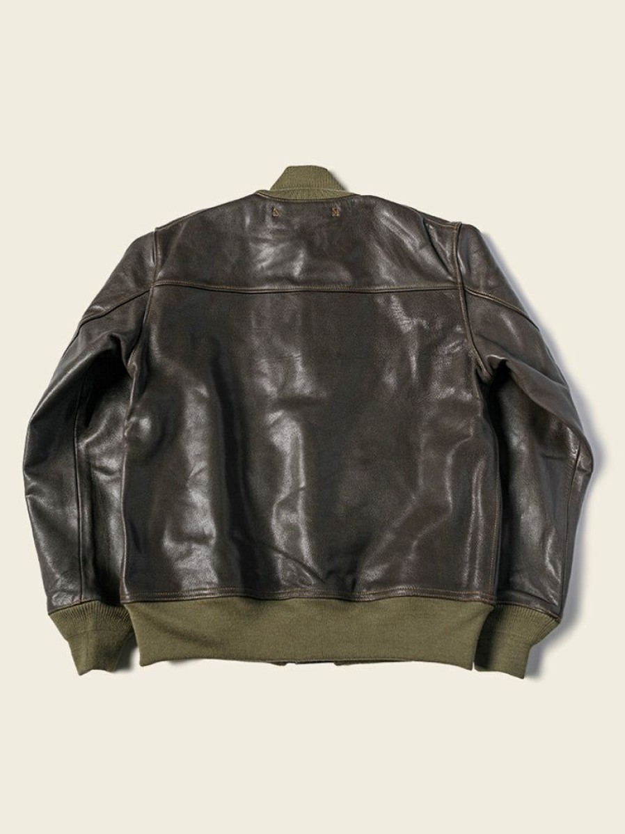 Outerwear * | Bronson Usaaf Type A-1 Leather Flight Jacket Outerwear Dark Brown