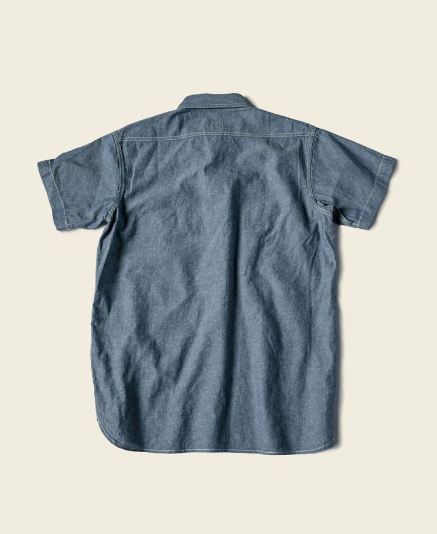 Tops * | Non Stock Vintage 7.2 Oz Chambray Work Shirt Blue