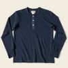 Tops * | Bronson Vintage Long Sleeve Henley T-Shirt Tops Navy